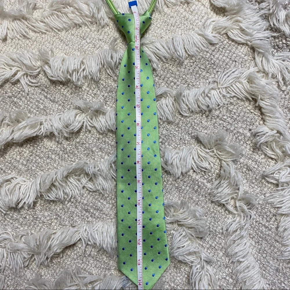 HARTSTRINGS Polka Dot Zipper Tie 100% Silk NWOT